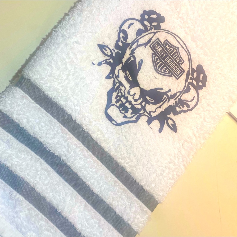 Harley Davidson bath towel